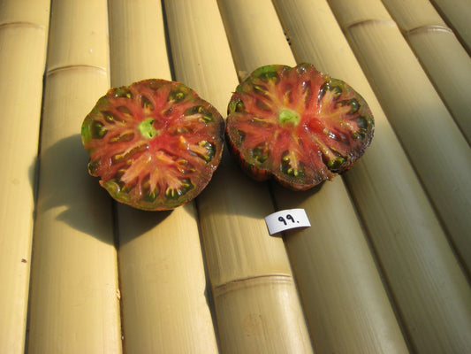 Chocolate Stripe Tomato - Organic - Greta's Family Gardens